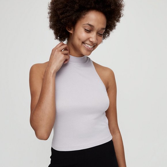 Aritzia Tops - ⚡️3/$50 • Babaton • Pomona Mock Neck Halter Tank Top Sz XXS